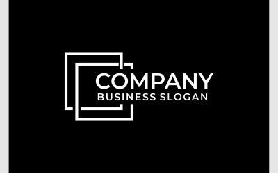 Kwadratowe minimalistyczne logo firmy biznesowej