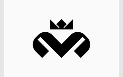 Літера M корона монограма розкіш логотип