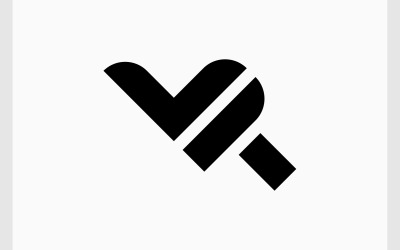 Літера VT ініціали монограма логотип
