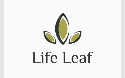 Logo minimaliste de feuille de pétale