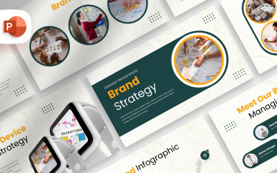 Minimalistyczna strategia marki Szablon programu PowerPoint
