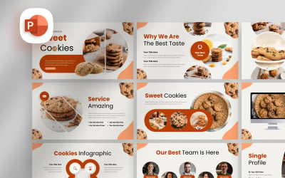 Modèles des présentations PowerPoint de délicieux cookies