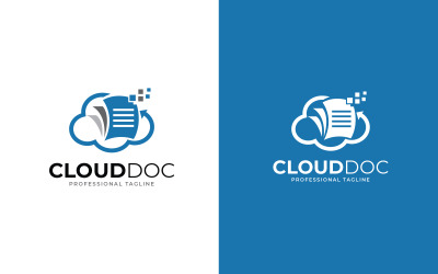 Modello di progettazione del logo Cloud Doc