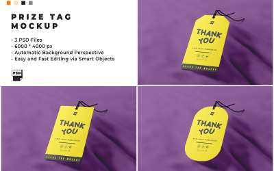 Prize Tag Mockup Template