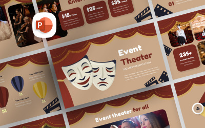 Retro Teater PowerPoint-mall