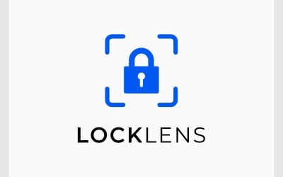 Vorhängeschloss-Kamera-Fokus-Logo sperren