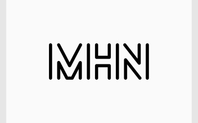 Buchstabe MHN-Monogramm-Logo