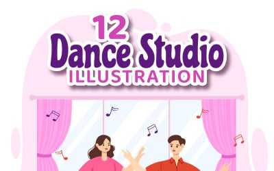 12 Ilustración de estudio de danza