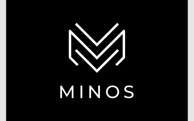 Letra M Logotipo De Luxo Minimalista