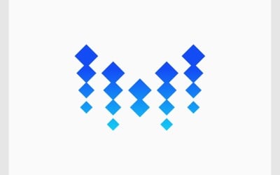 Letter M Digital Tech Modern Logo