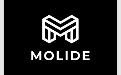 Logo geometrico monogramma iniziale della lettera M