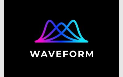 Logotipo de áudio em forma de onda Soundwave