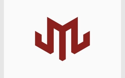 Logotipo de monograma fuerte de la letra M