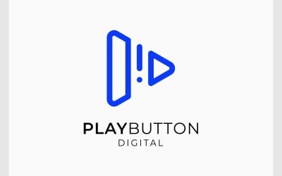 Oynat Düğmesi Dijital Medya Logosu