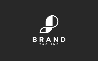P harfi veya PJ minimal logo tasarım şablonu