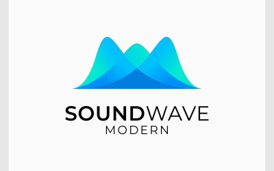 Современный красочный логотип Soundwave