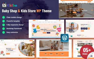 Kidbo - Tema WordPress de loja de bebês e loja infantil