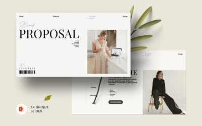 Márkajavaslat PowerPoint sablon tiszta design