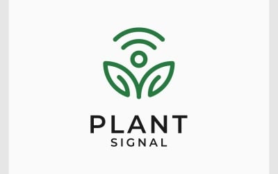 Plant Leaf Signal Wireless Logó