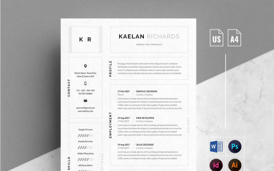 Szablon CV Czysty i profesjonalny w 2 różnych stylach