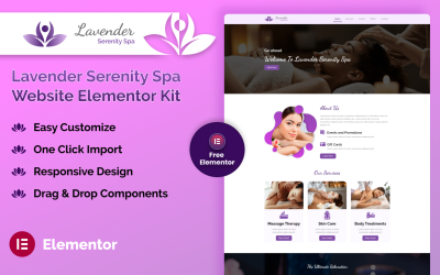 Lavender Serenity Spa Weboldal Elementor Kit