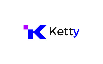 Marka İş K logo şablonu tasarımı