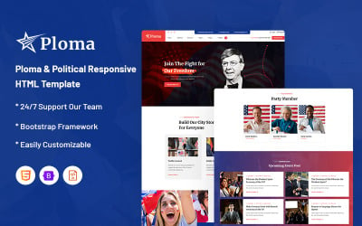 Ploma – Politisch ansprechende Website-Vorlage