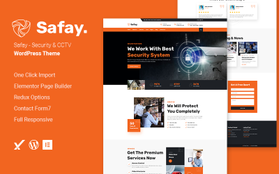 Safay — motyw WordPress dotyczący bezpieczeństwa i telewizji przemysłowej