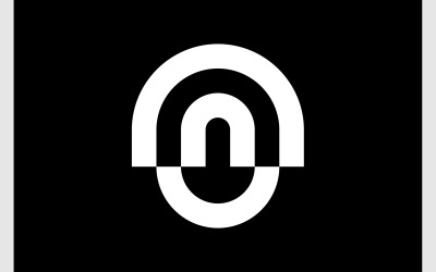 Buchstabe N Monogramm modernes Logo