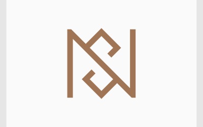 Buchstabe NS Minimalistisches Monogramm-Logo