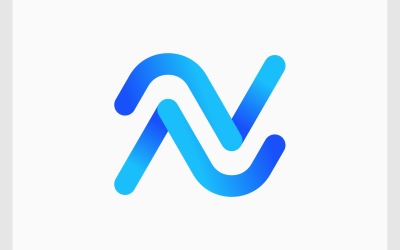 Letter N kleurrijk verlooplogo