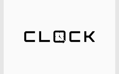 Logo del testo del marchio temporale dell&amp;#39;orologio