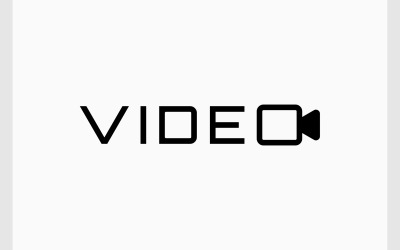 Videokamera Wordmark Text Logotyp