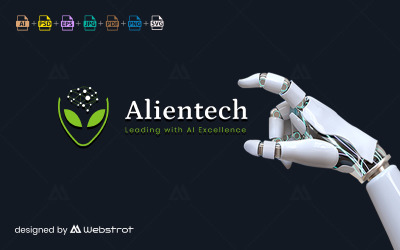 Alientech - Plantilla de logotipo de IA