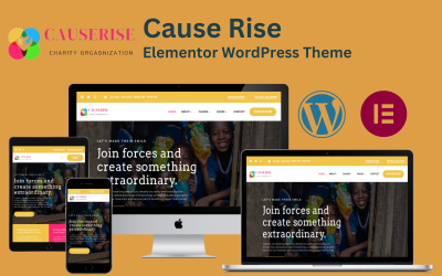 Cause Rise — тема WordPress Elementor для благотворительности и пожертвований