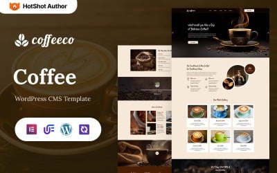 Cofeeco - Kavárna a káva WordPress Téma Elementor