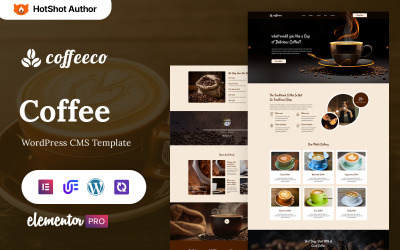 Cofeeco - Kavárna a káva WordPress Téma Elementor