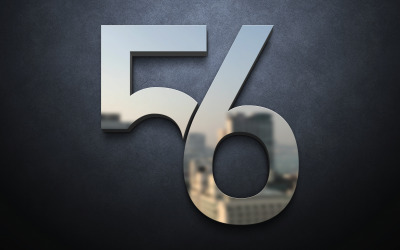 Design profissional de modelo de 56 números