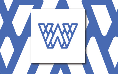 Diseño de plantilla de logotipo letra W