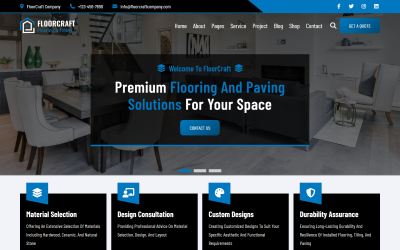 FloorCraft: plantilla de sitio web HTML5 para servicios de pisos, mosaicos y pavimentación