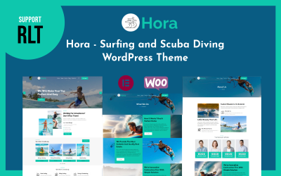 Hora - Surfing och Scuba Diving WordPress-tema.