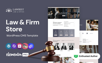 Lawrist - Advokatbyrå och advokat WordPress Elementor-tema