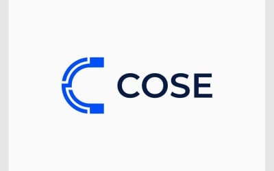 Letter C technologie moderne logo