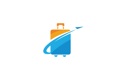 Modello di progettazione del logo vettoriale in viaggio