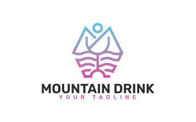 Mountain Drink Logo Template Design