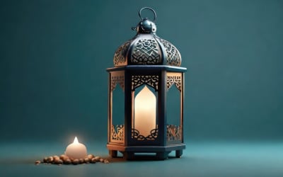 Mutlu Ramazan kareem arka plan illüstrasyonu 1