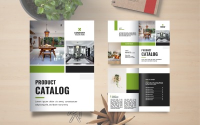 Progettazione del catalogo dei prodotti o modello del catalogo dei prodotti, vettore del modello del portfolio del catalogo dei prodotti