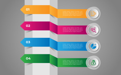 Affärspresentation 3d stil vektor eps infographic element design.