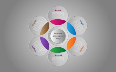 Circle glossy style vector infographic element design.