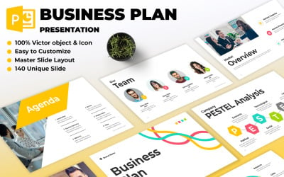 Diseño de presentación del plan de negocios 2024